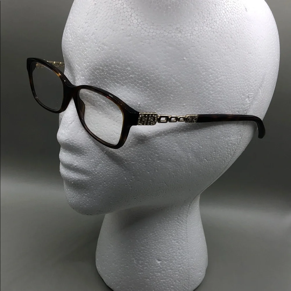 BVLGARI 4061 Brown Tortoise Rectangle Eyeglasses Glasses Frames 52-16-140 FLAW